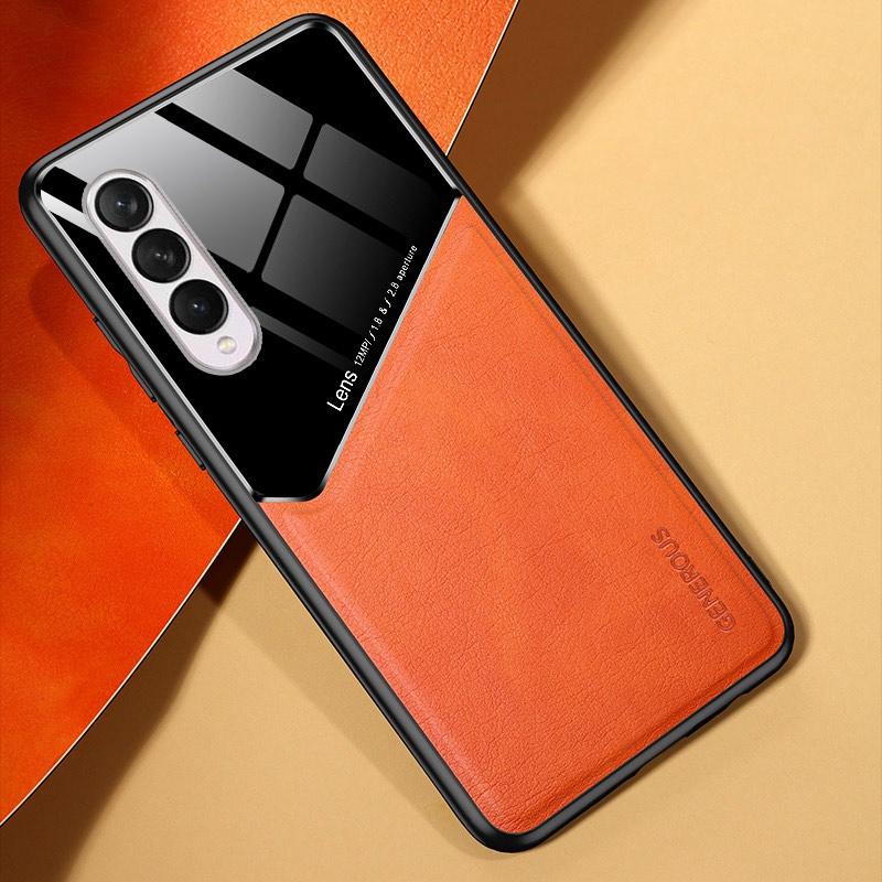 Fall Für Samsung Galaxy Z Flip 3 4 Coque Luxus Leder Telefon Fall Für Samsung Z Fold 3 4 5G Magnetische Silikon Schutz Abdeckung