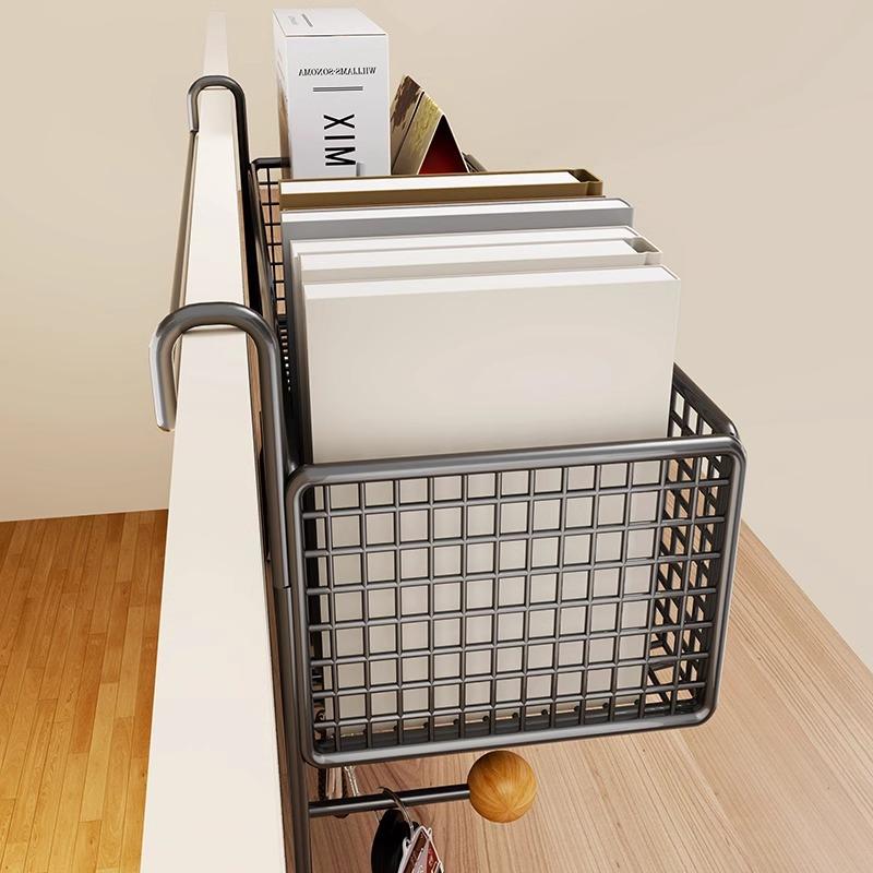Cesto Portaoggetti da Appendere alla Scrivania Organizer Multifunzione per Cubicolo Ufficio Tavolo da Dormitorio Scaffale da Parete con Ganci