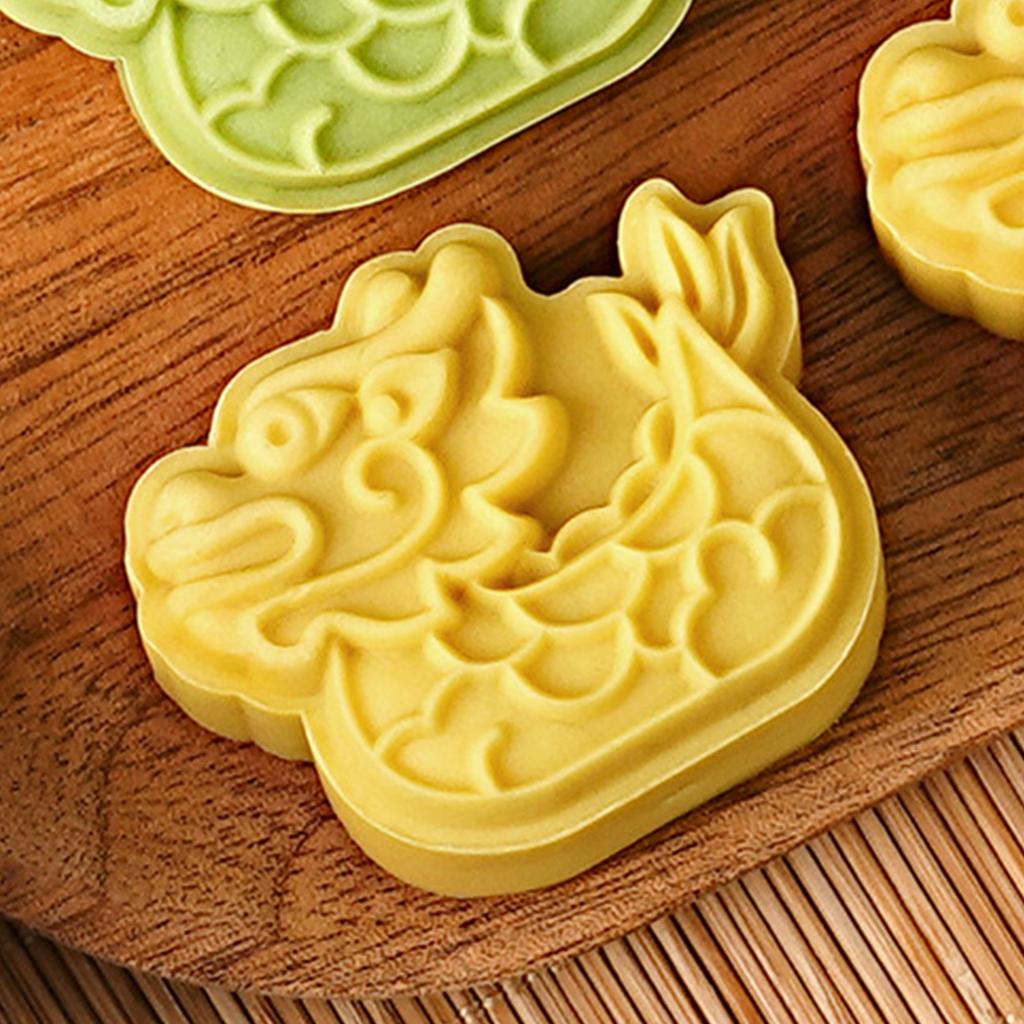 Hand Pressed Mooncakes Mold Dragon Boats Green Bean Cake Mould Dessert Molds Ice Skin Pastries Moulds for Baking Lover