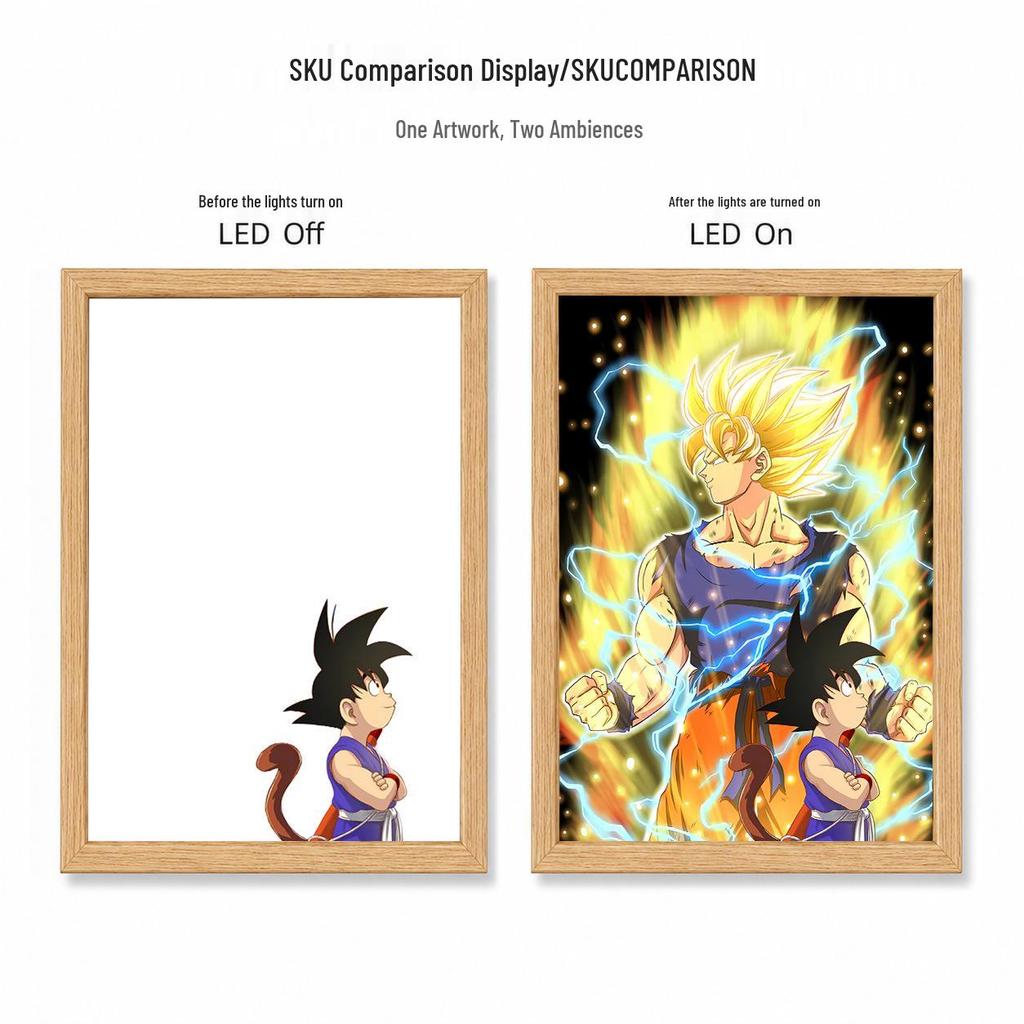 Veilleuse LED Dragon Ball: Cadre Photo Créatif Vegeta