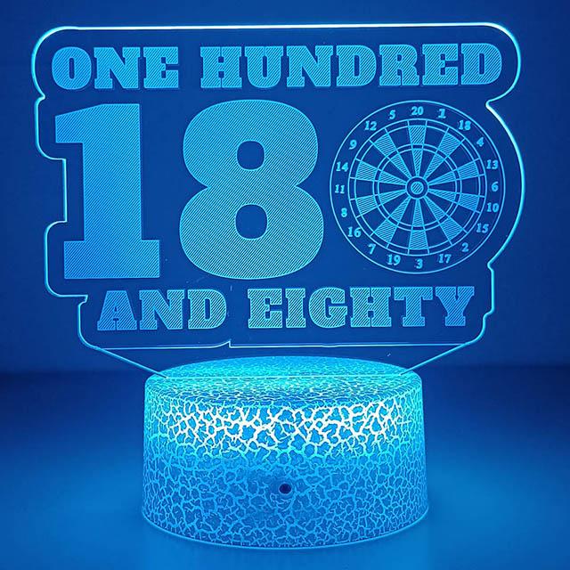 

Акриловый светодиодный ночник для дартс-доски, декоративный ночник для комнаты, сенсорный датчик, 7 цветов, работающий от батареек, настольная ночник Black Base No Remote синий