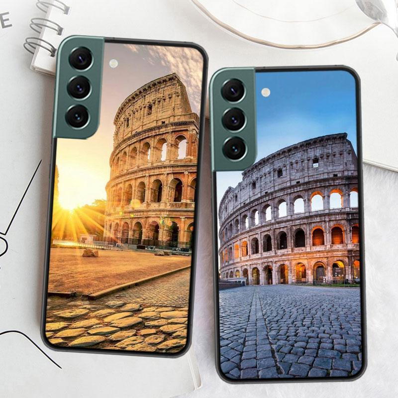 Colosseum Rome Italy Phone Case For Samsung S25 Edge S24 FE Galaxy S22 Ultra S21 Plus S20 S23 S10 Plus Cover Silicone Soft Coque