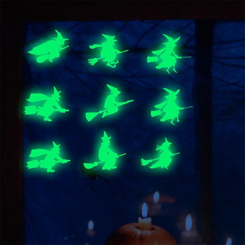 Halloween New Luminous Wall Sticker for Kids Room Bedroom Home Decoration Glow In The Dark Moon Decal Fluorescent Stickers