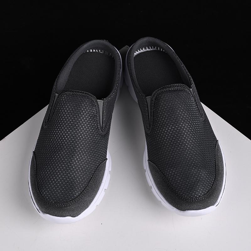 Men's Indoor Slippers Summer Breathable Semi -slippers Fashion Trend One Foot Kick Lazy People Casual Flying Men's Shoes