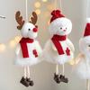 Weihnachtsdekoration Plüsch Engel Mädchen Puppe Anhänger Weihnachtsbaum Hängende Ornamente Plüsch Weihnachtsmann Schneemann Engel Anhänger Dekor Geschenk Spielzeug