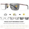 1/3 Pairs Photochromic Anti Blue Light Reading Glasses Metal Frame Rectangular Presbyopic Eyewear for Grandparents