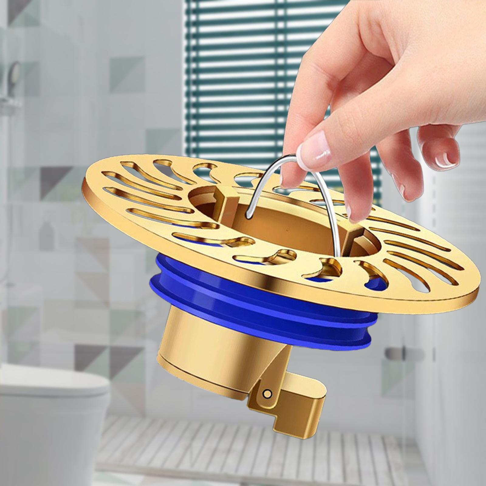 Self Closing Odor Proof Floor Drain Core Copper for Basements Sinks Kitchen медный
