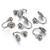10pcs Stainless Steel Ear Clips Spiral Earrings Gold Silver Color Base for DIY Jewelry Making Components Mosquito Coil Earrings