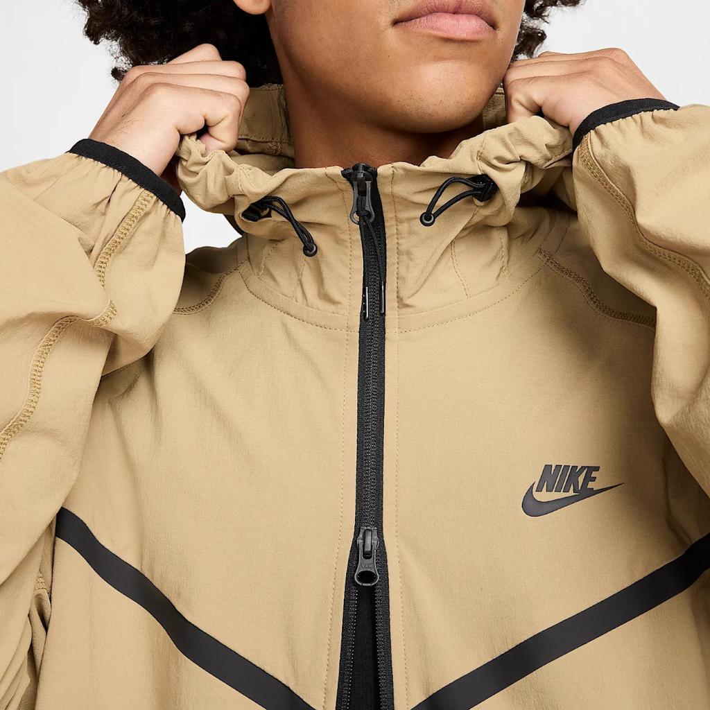 Nike Tkaná Tech Pohodlná Prodyšná Volná Pružná Bunda Pánské bundy Černá Šedá HM7151-297