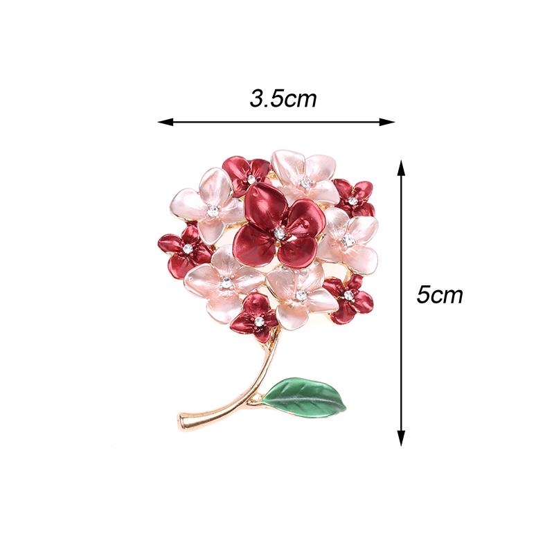 Creative Literary Hydrangea Plant Flower Brooch Ladies Western Pin Sweater Brooch Jewelry Accessories