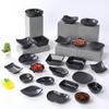 Jing Zhou Yuan Commercial Melamine Black Dipping Dishes