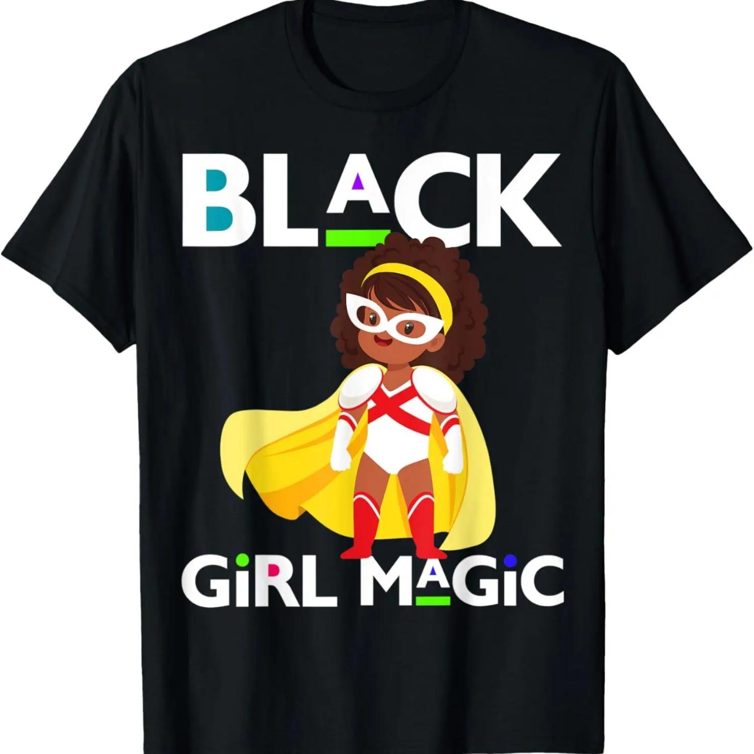 Black Girl Magic Melanin Brown Skin Girls Toddler Kid Funny T-Shirt S чёрный