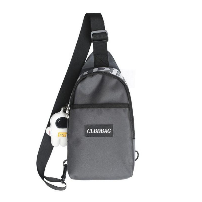

Нагрудная сумка Мужская сумка-мессенджер ins tide brand спортивная студенческая на плечо Повседневная мальчиковая сумка Японский слэш на плечо маленький рюкзак Single Pack серый