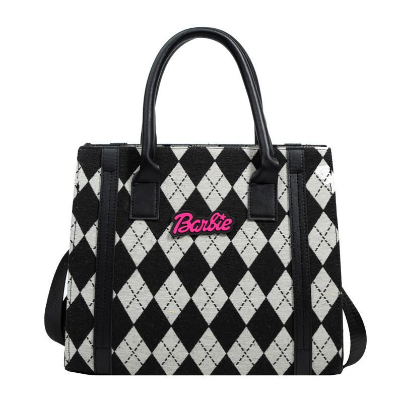 Большая черная холщовая сумка-тоут Уличная мода Ретро Наплечная сумка-тоут