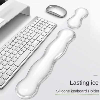 With Wrist Rest Mouse Pad Silicone Mouse Wrist Rest Soft Ergonomic Mouse Wrist Mat  Home Use