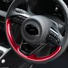 For Toyota Yaris /Yaris Cross    ABS Black Glossy Steering Wheel Panel Switch Button Cover Trim Interior Accessories