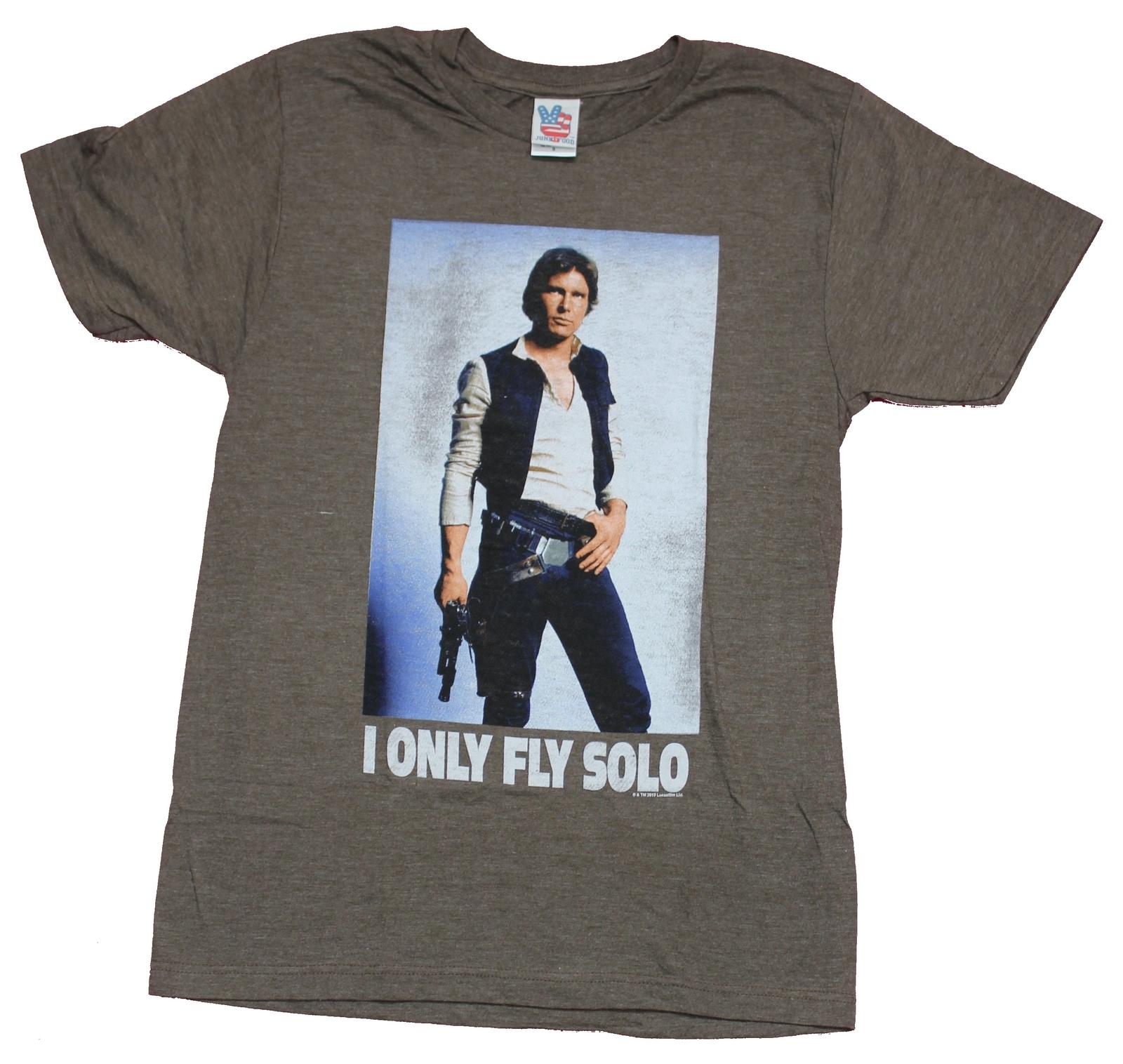 Star Wars Adult New T-Shirt - Han Solo I Always Fly Solo L