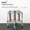 Stainless Steel Mobile Soup Pot Rack