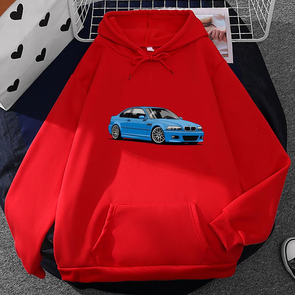 46 Car Printing Hoodies Women Men Long Sleeve Hooded Sweatshirts Unisex Casual Streetwear Y2K Street Fashion Pullover Clothing