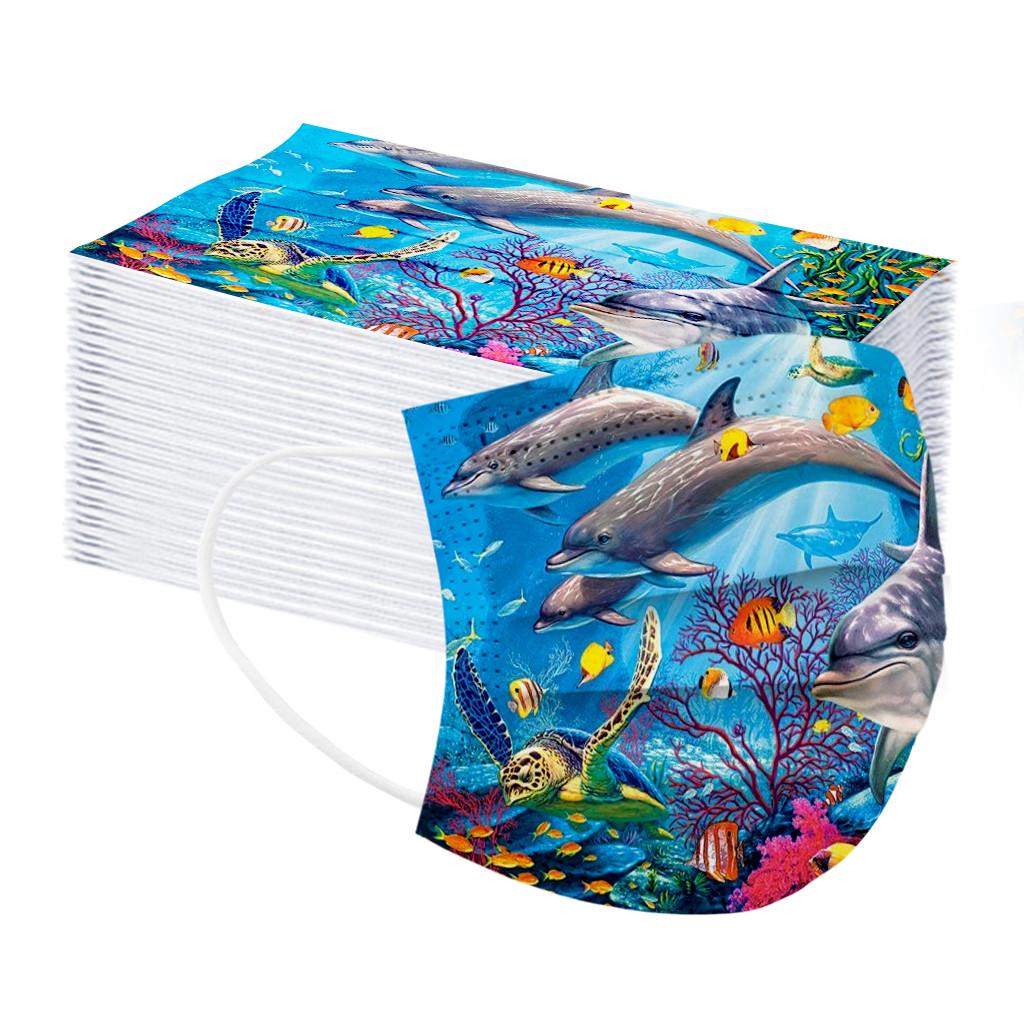 Dětská kreslená maska na jedno použití, průmyslová 3vrstvá ušní smyčka