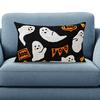 Halloween Pillowcases Ghost Throw Pillow Covers Cute Ghost Pattern Cushion Covers Ghost Throw Pillowcase for Home Sofa Decor