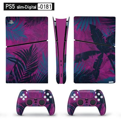 Art Vinyl Skin Sticker for PS5 Slim Digital Console and 2 Controllers Decal Cover
