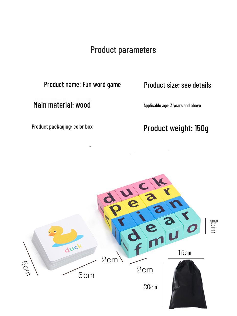 

Детская орфографическая головоломка: Деревянная игра с алфавитными кубиками для раннего обучения и интеллектуального развития