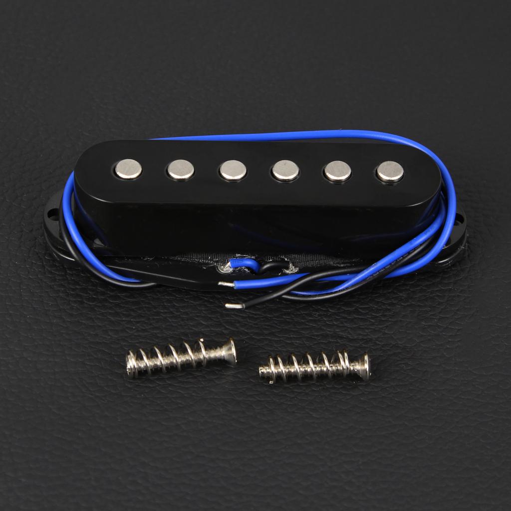 FLEOR Vintage Alnico 5 Guitar Single Coil Pickup Black ST Guitar Parts ,Neck/Middle/Bridge Pickup Choose