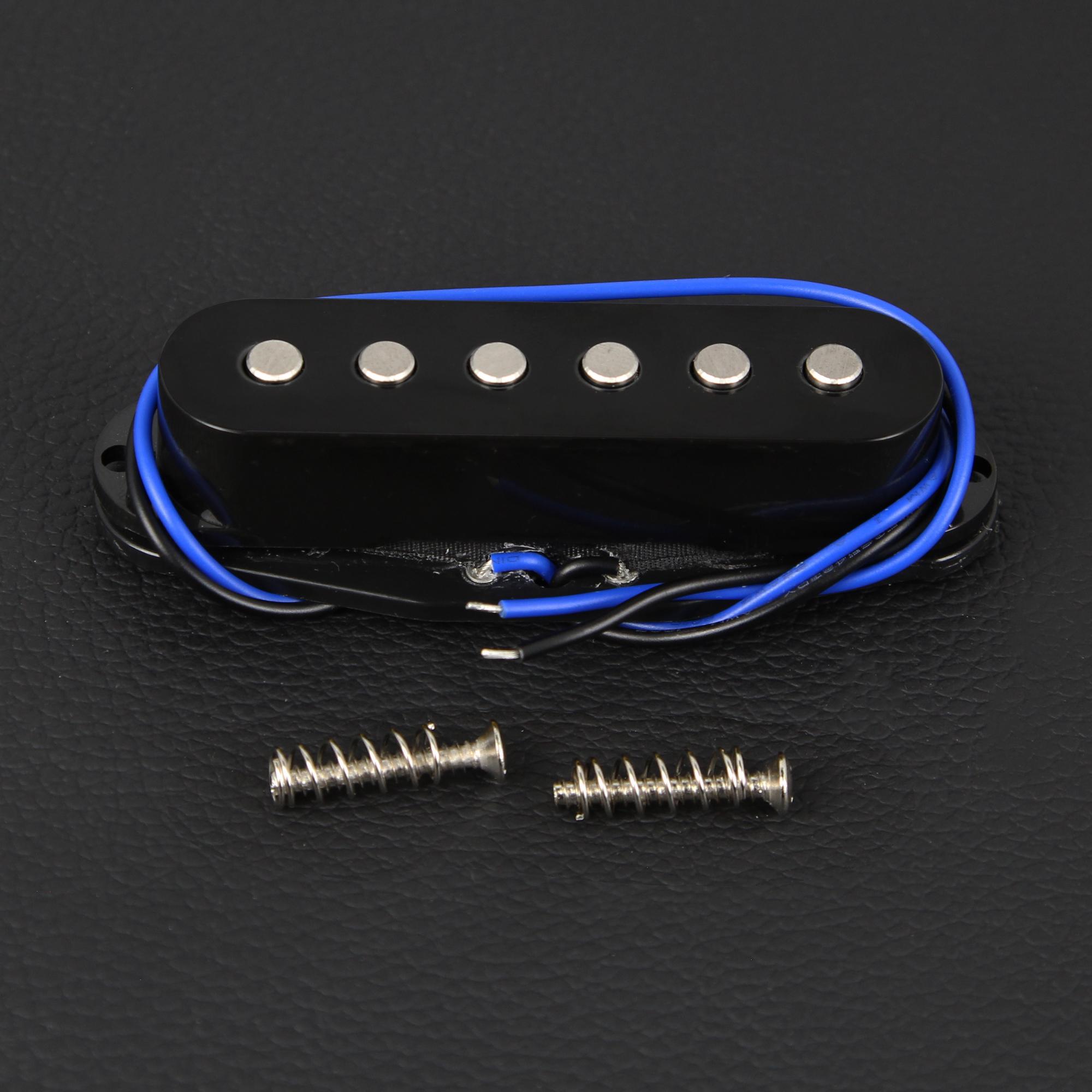 FLEOR Vintage Alnico 5 Guitar Single Coil Pickup Black ST Guitar Parts ,Neck/Middle/Bridge Pickup Choose