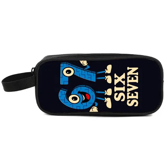 Colorful Number 67 Double Layered Fabric Pencil Case Handheld Design for Boys/Girls-Best Gift 3D Cartoon School Use Children