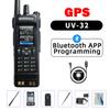 Walkie Talkie Baofeng UV-32 GPS 10W Bluetooth Wireless Programming Copy Frequency Air Band Long Range Type-C Two Way Ham Radio