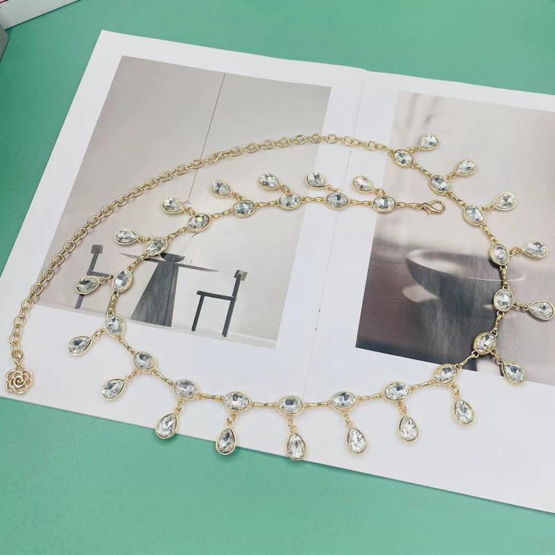 Water Drop Water Waist Chain Jewelry With Tassel For Women Summer Fashion Accessory