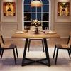 Tribesigns Square Dining Table for 2, 31.5 Inch Modern Dining Table with Metal Base, Kitchen Table for Dining Room