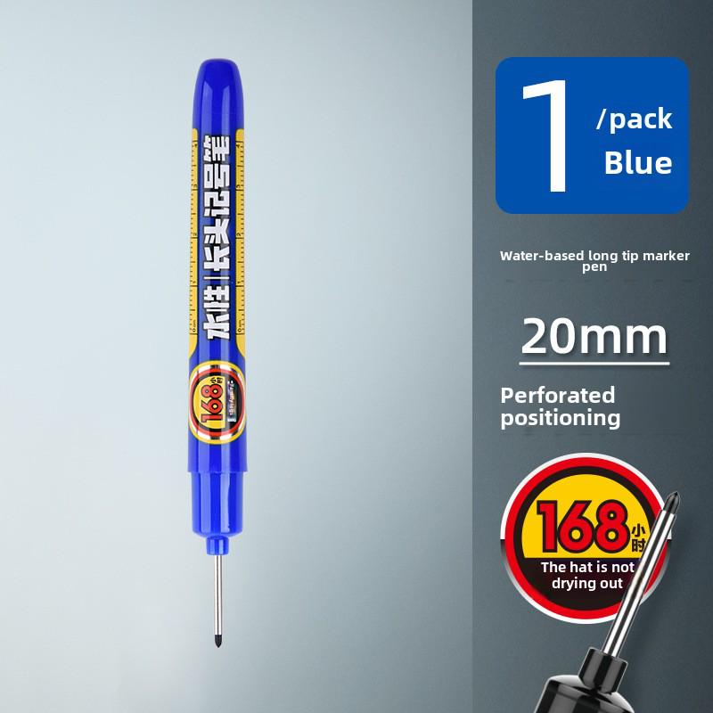 Jin Wannian 45mm Long-Head Refillable Waterproof Marker Pen for Deep Hole Woodworking and Construction.