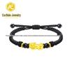 3D Feingold Pixiu & Achat Perlenarmband