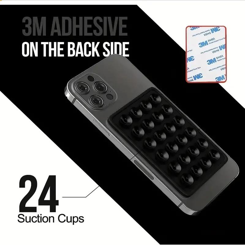 Double Side Silicone Suction Pad For Mobile Phone Fixture Suction Cup Backed 3M Adhesive Silicone Rubber Sucker Pad For Fixed