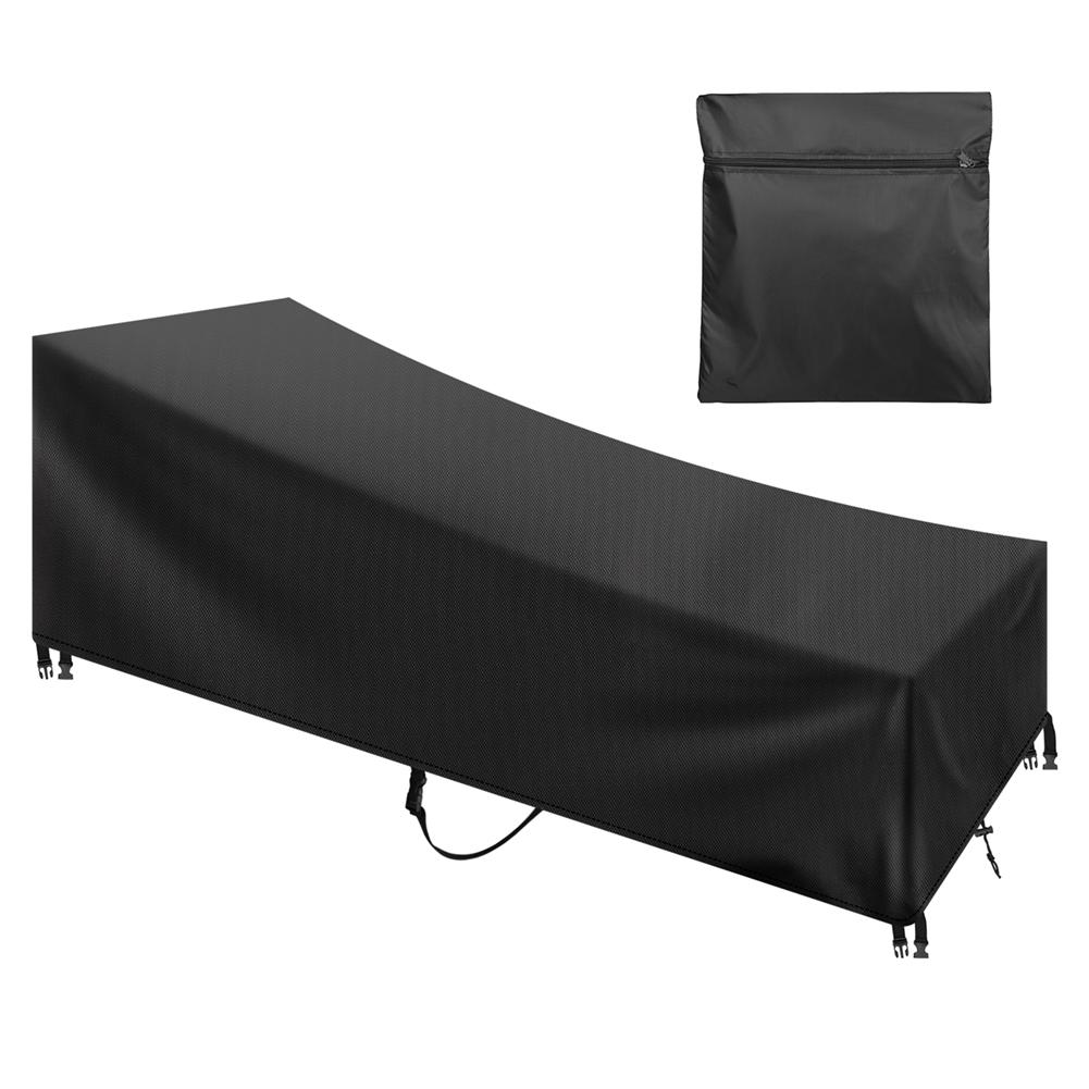 

Funshot Sun Lounger Cover Waterproof 210x75x40x80CM 210D Oxford Sunlounger Cover Windproof Anti-UV Outdoor Patio Sunbed Cover 210x75x40x80CM чёрный