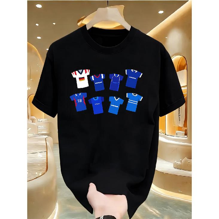 2025 New W Rangers Retro Kits Black T-Shirt | Great Gift for Gers Fans, Choice of Sizes, Round Neck, Casual, Breathable, Durable Material, Unisex, S чёрный
