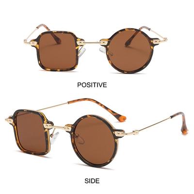 Retro UV400 Square Round Sunglasses Clear Unique Men Punk Sun Glasses Y2K Eyewear for Women