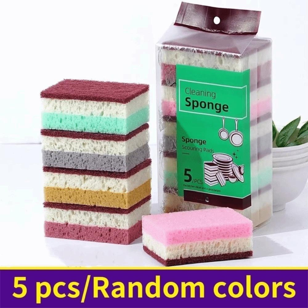 

5/10PCS Multi-functional Dishwashing Cloth High Density Pot Rust Scouring New Clean Rub Household 5PCS