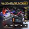 BUVAYE Portable Car Jump Starter With 150PSI Vacuum Extraction Air Compressor, 12V 6000A Car Battery Jump Starter Battery Pack