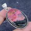 Natural Rhodonite Gemstone 925 Sterling Silver Jewelry Pendant 2.29" R1k86