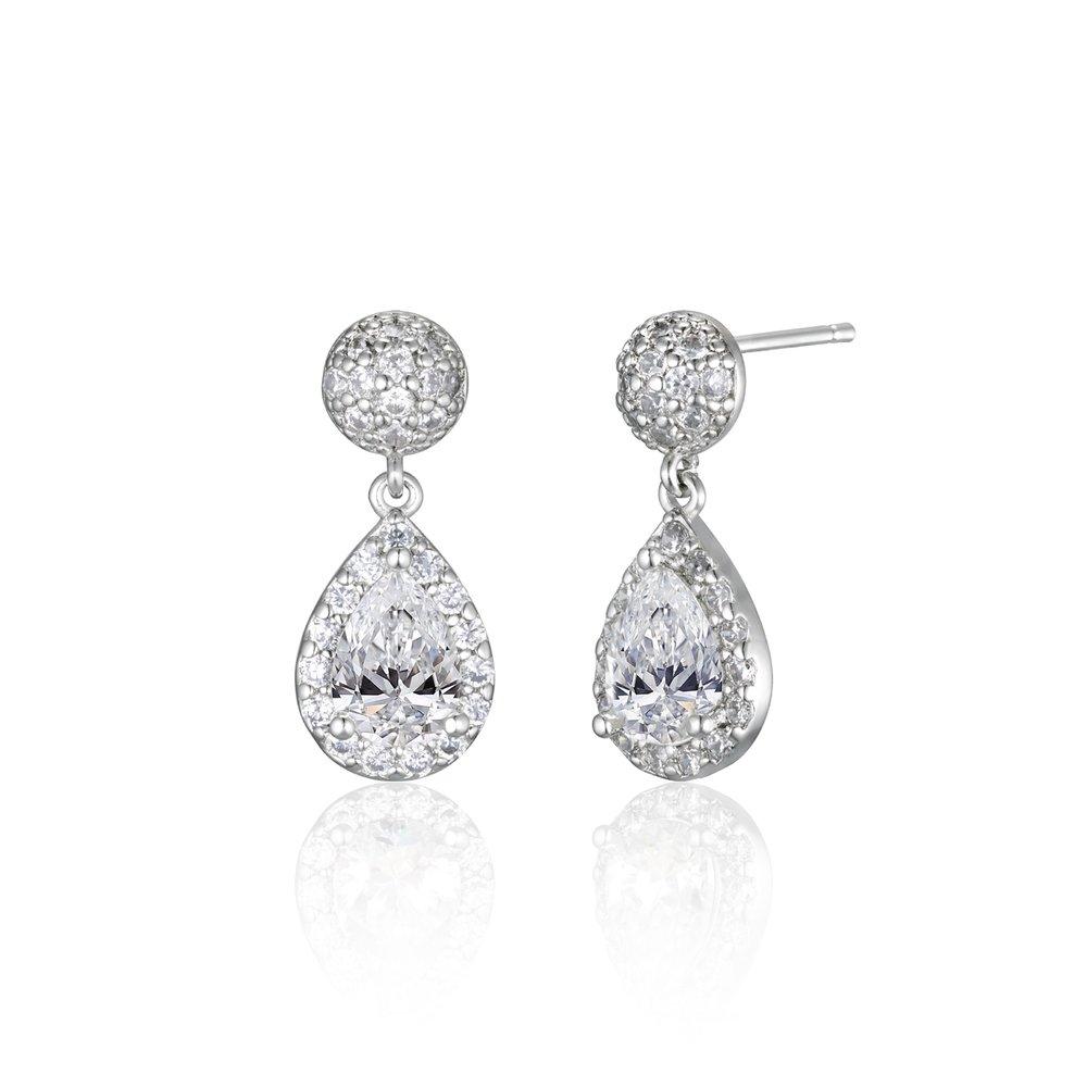 Moissanite Waterdrop Silver Earrings by Gisvee122