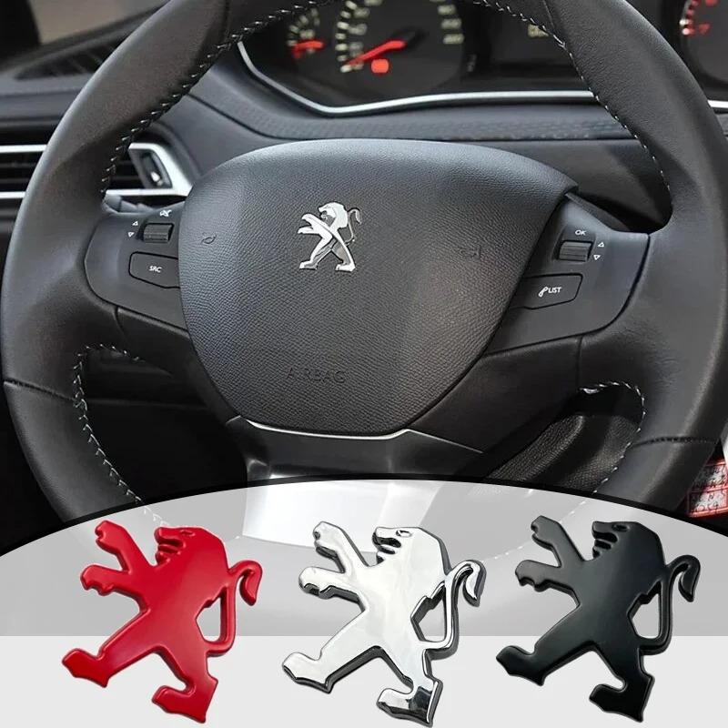 Car Front Rear Logo Emblem Sticker for Peugeot 406 405 205 3008 206 5008 308 208 408 508 407 107 307 Tail Trunk Metal Badge