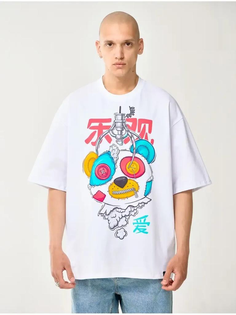 Solid-color cotton short-sleeve T-shirt