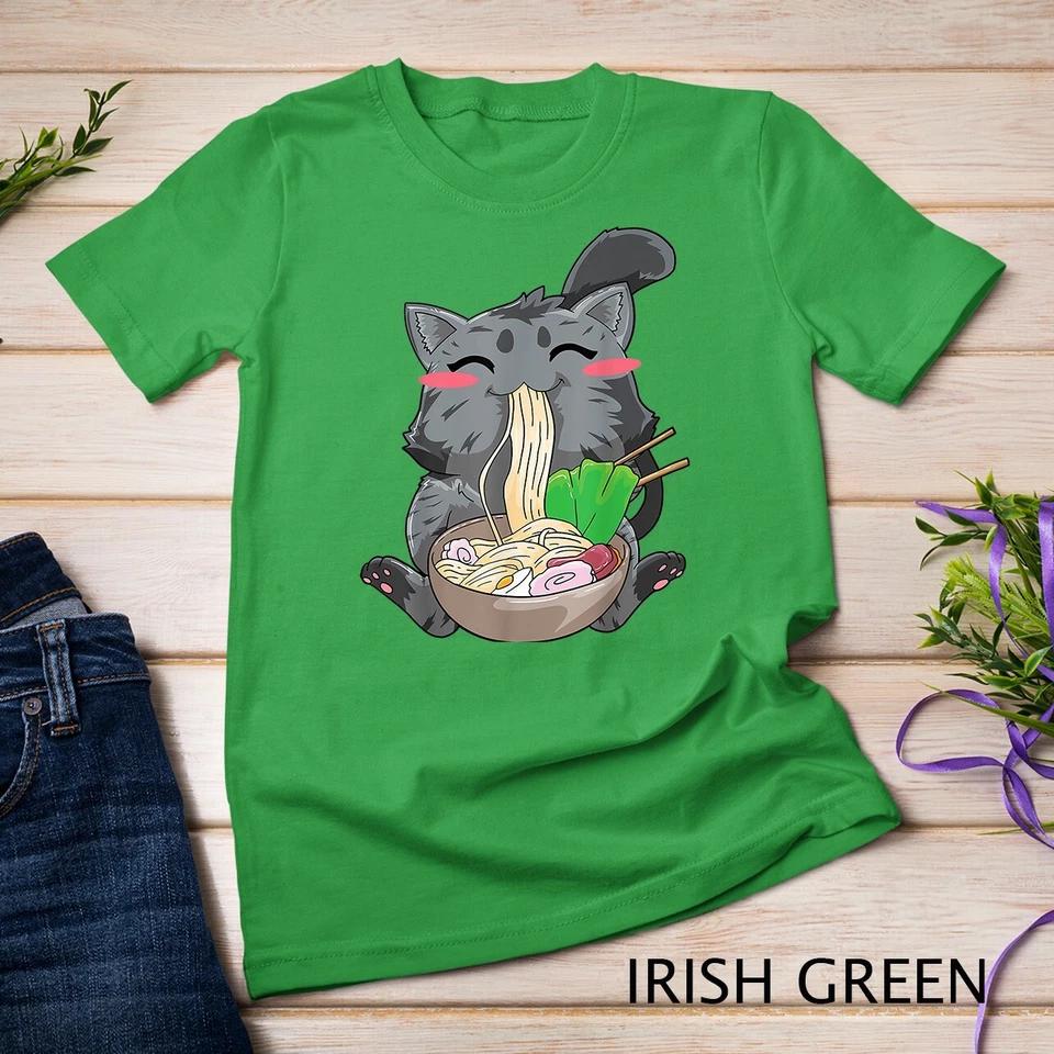 Cat Ramen Anime Kawaii Neko Gift T-Shirt Unisex T-shirt 5 4XL