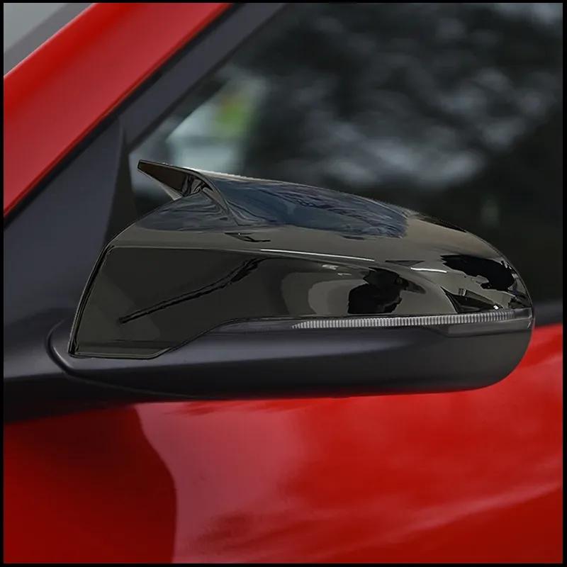 For Hyundai Veloster 2018      ABS Car Rearview Side Mirror Cover Wing Cap Exterior Trim Adhesive Sticker