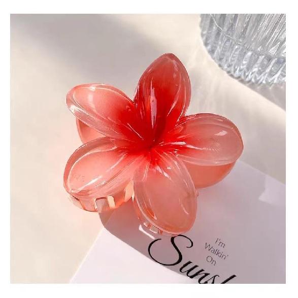 2/4/6 peças Moda Feminina Flor Garras de Cabelo Havaiano Gradiente Grampos de Cabelo Férias Estilo Praia