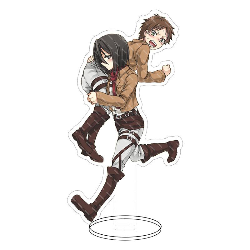 Anime Attack On Titan Acrylic Double-Sided Stands Model Figure Eren Jaeger Ackerman Hange Zoe Tabletop Decorations Standing