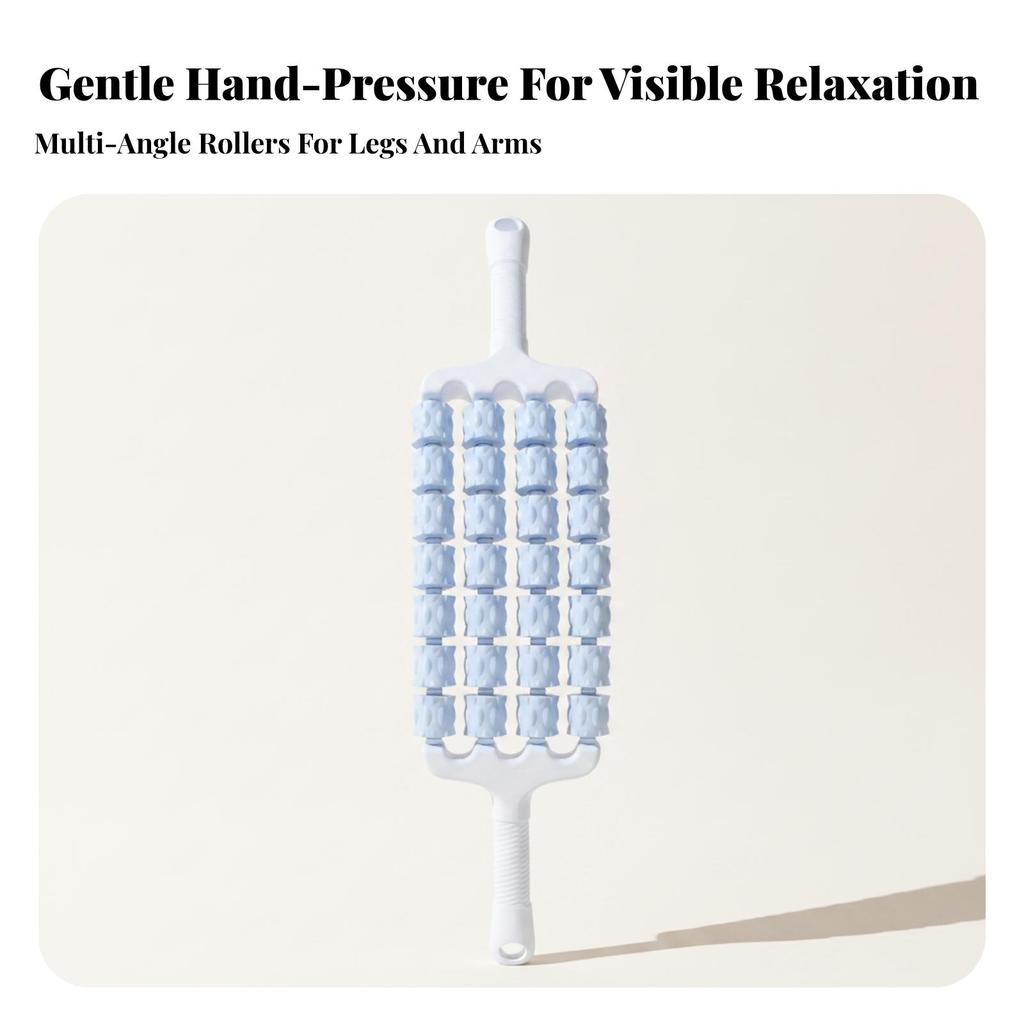 Massage Roller Stick with Curved Frame Portable Handheld Massager Compact